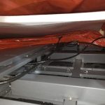 View of rear access on LED cabinet