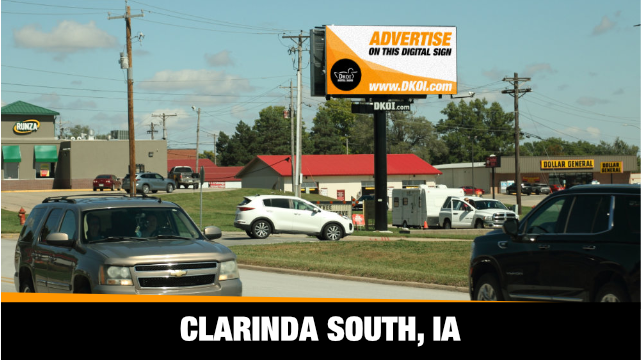 DKOI Digital Billboards - Business advertising in the Midwest, Iowa, South Dakota, Minnesota. Advertising near me. Marketing near me. DKOI Digital Signs in Rock Valley, IA provides digital billboard advertising and outdoor marketing solutions designed to help businesses get noticed and reach more customers. Our digital billboards make it easy to promote your business, advertise your products and services, share special offers, and build brand awareness with eye-catching digital displays. Looking for an easy way to market your business, promote an event, or reach customers in your local area? DKOI offers high-visibility digital advertising solutions that help businesses stand out without the hassle of traditional advertising. Our digital billboard advertising gives you the flexibility to update your message, promote your business, and connect with the community. Whether you are searching for digital billboard advertising near me, advertising opportunities in Iowa, outdoor advertising, LED billboard advertising, business promotion ideas, local marketing solutions, or an effective way to grow your customer base, DKOI Digital Signs provides a simple and powerful way to get your message seen. digital billboard advertising Rock Valley IA digital billboard advertising near me Iowa outdoor advertising local business advertising affordable advertising for small businesses ways to market your business locally how to advertise my business how to get more customers business marketing solutions LED advertising signs electronic billboard advertising community advertising event advertising promotional advertising South Dakota Iowa Minnesota